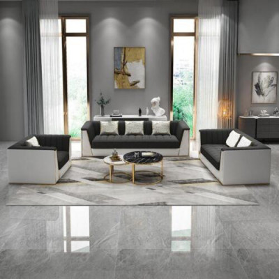 Medusa Sëtzmiwwel Sofa Garnitur Stoff Sofa Couchen Miwwelen Ariichtung 3-teileg