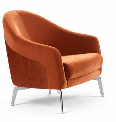 Design Sofa Sessel Couch Poli 1-Sëtzer Textil Eenzelstull Nei a bronger Faarf