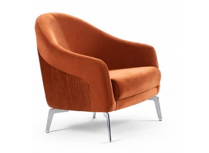 Design Sofa Sessel Couch Poli 1-Sëtzer Textil Eenzelstull Nei a bronger Faarf