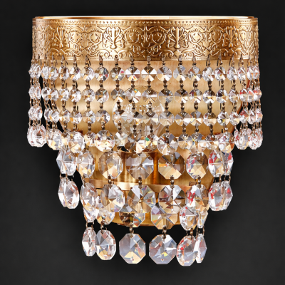 Wandluucht Wandluuchten Wandluucht Lüster Wand Luchten Kristall Gold