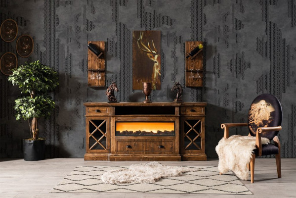 Anrichte Buffet Schaf Iesszëmmer Anrichte Sideboard Holzkommode Kommoden