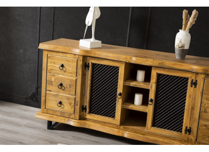 Holz Sideboard Kommod Schaf Anrichte Lowboard 190cm Schief Schiefregaler