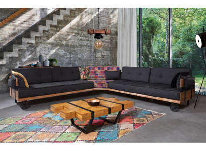 Couch Loft Polster Eckcouch Miwwelen op Rieder Eckcouchen Eckensemble Canapé 2-teileg.