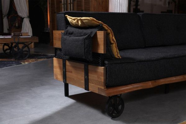 Couch Loft Polster Eckcouch Miwwelen op Rieder Eckcouchen Eckensemble Canapé 2-teileg.