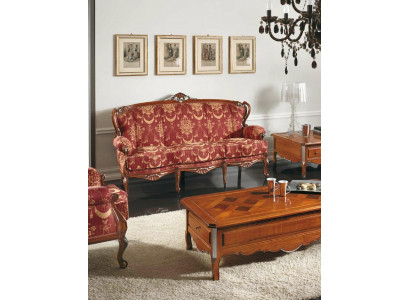 Klassesch 3-Sëtzer Canapé Sofa Canapé Polstersofa Couchen Barock Sofa