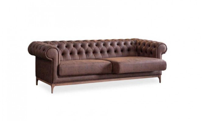 Gepolstert Wunnzëmmer Miwwelen Sofagarnitur Couch Set Stoffsoda 3 Deeler Textil