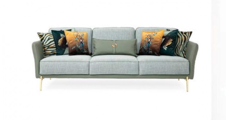 xxl Dräisëtzer Canapé Polster Miwwelen Stoff grouss Canapé Couchen Textil 240cm
