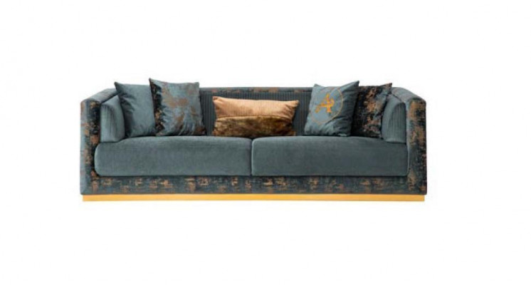 Gréng dräisëtzegt Canapé Sofa Miwwel Polster Agencement Canapéen Sofaen Nei