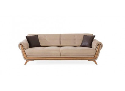 Drësëtzer Beige Canapé Sofa Miwwel Ariichtung Canapéen Sofas Neig Beige