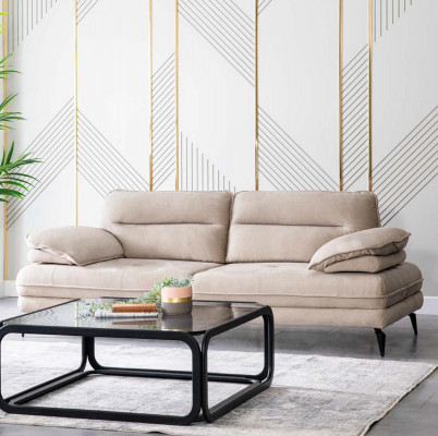 Luxus Canapé Miwwel Sofas Canapéen 3 Deeler Set Garnitur Sofagarnitur Stoff