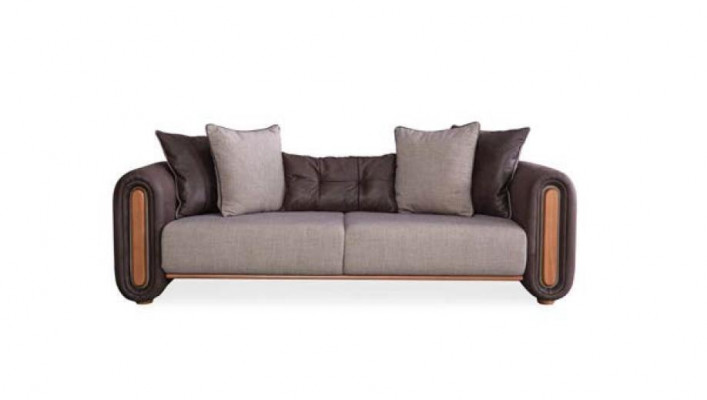 Luxus Couch Miwwelen Sofas Couchen 3tlg. Set Garnitur Sofagarnitur Stoff