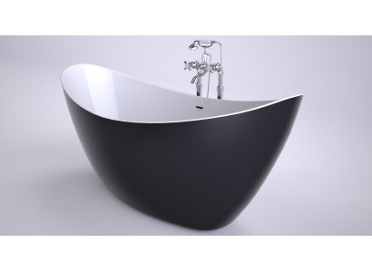Design Badekuerf Badekuerwen Ovale Fräistoend Modern Buedzëmmer