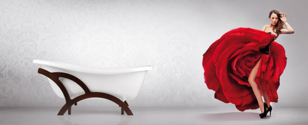 Exklusiv Wäiss Buedbidden Fräistoend Acryl-Bueddisch Design