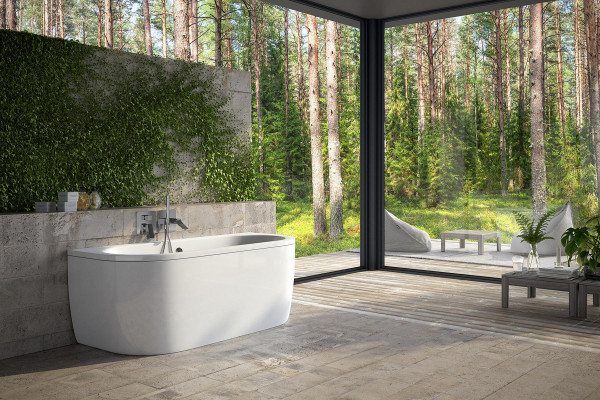 Buedbidden Rechteckegt Design Ronn Buedbidden Wäiss Modern