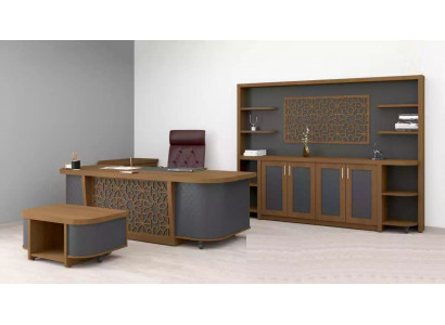Designer Büro Garnitur Aarbechtszëmmer Miwwel Luxus Set Schreibtësch 4tlg