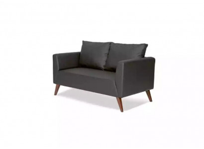 Stilvollen Zweesëtzer Modern Schwaarz Couch Aarbechtszëmmermöbel Büro