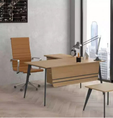 Büro Holzmiwwelen Eckschreifdësch Designer Aarbechtsdësch Office Dësch