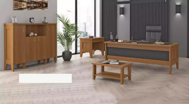 Komplett Büro Schreifdësch Ariichtung Canapé Dësch Schaf 4 Deeler