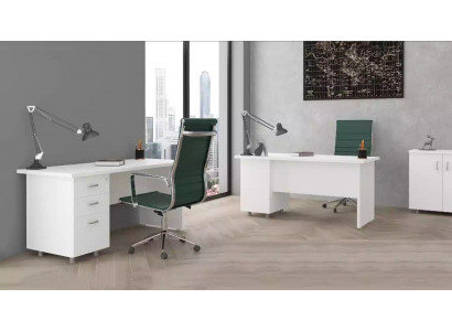 Bürosdësch Wäiss Luxus Aarbechtszëmmer Büromiwwelen Dësch Schreifdëscher