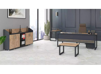 Grouss Büro Miwwelen Komplett Set Aarbechtszëmmer Miwwelen Schaf Schreifdësch