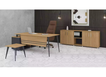Aarbechtszëmmer Set Neit Couchtableau Modernen Design Eckschreifdësch 3 Deeler