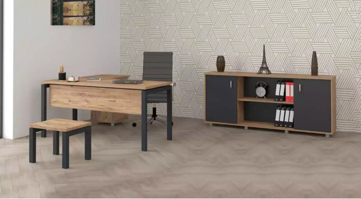 Büro fir Kanzlei Office Praxis Komplett Ariichtung Schaf Dësch 3tlg