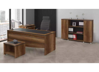 Luxus Büro Miwwelen Schreifdësch Aarbechtsdësch Aarbechtszëmmer Set 4 Deeler
