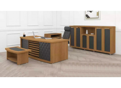Design Büro Set Luxus Holz Miwwelen Schreifdësch Schaf Ariichtung 4tlg