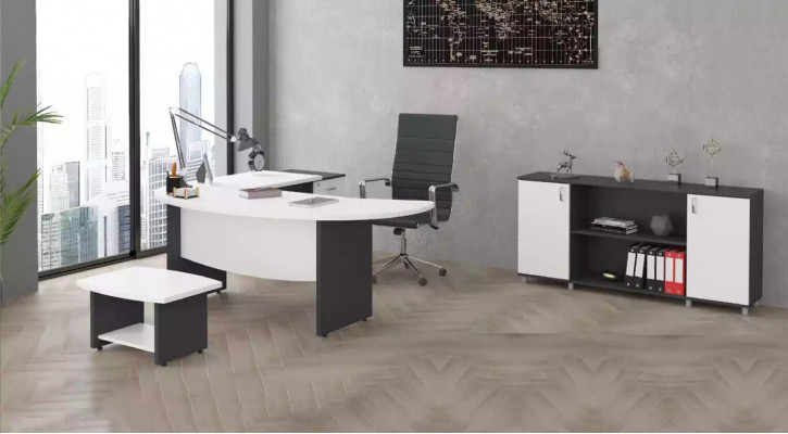 Modern Büro Miwwelen Set Büro Miwwelen Garnitur Aarbechtsplazgestaltung 3 Deeler.