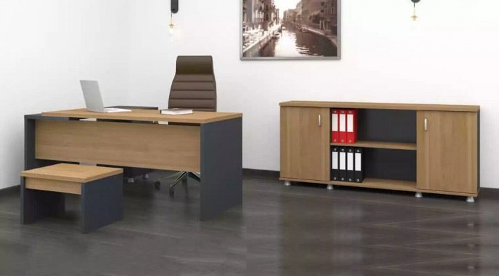 Eckschreibtisch Akteschaf Couchtisch Aarbechtszëmmermiwwelen Modern Stil