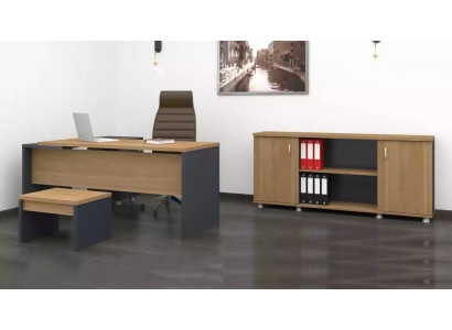 Eckschreibtisch Akteschaf Couchtisch Aarbechtszëmmermiwwelen Modern Stil