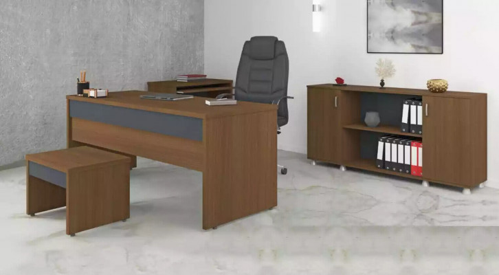 Dësch Büro Aarbechtszëmmer Büro Miwwelen Schreifdëscher Schief 3tlg