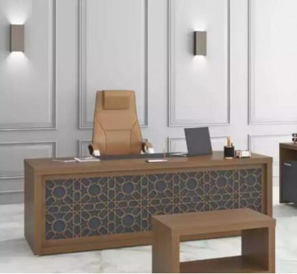 Klasseschen Schreifdësch Aarbechtszëmmer Dësch Holzmëttelen Büro 220x90cm