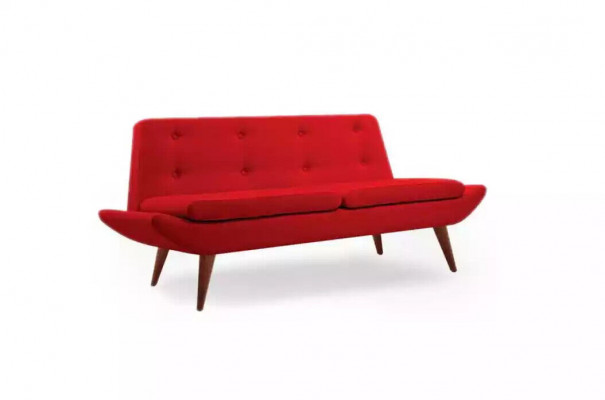 Roude Zweisëtzer Büro Miwwelen Designer Luxus Polstersofa Miwwelen