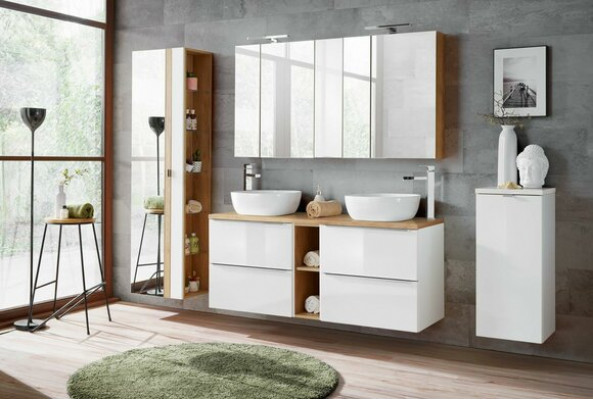 Design Buedzëmmer Miwwelen Bued 8 Stéck Set Garnitur Schaf Dekor Waasschëff