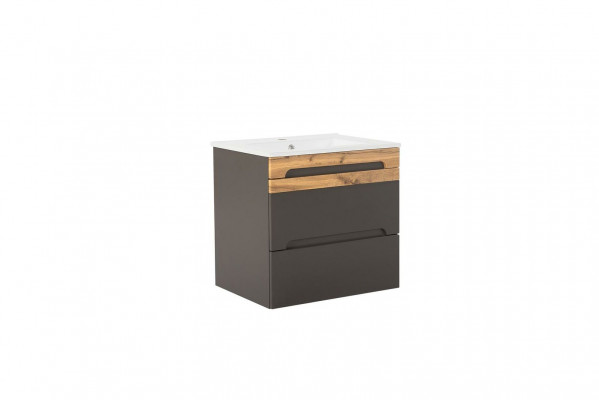 Buedzëmmer Set 60cm Dekorativt Lavabo mat Ënnerschaf Modern Wäschstechnik