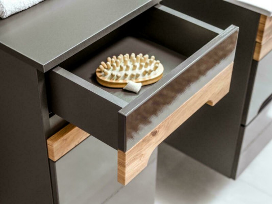 Buedzëmmer Set 60cm Dekorativt Lavabo mat Ënnerschaf Modern Wäschstechnik