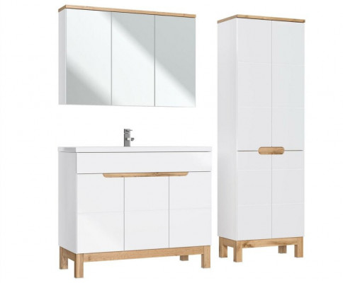 Design Buedzëmmer Miwwelen Bued Set Garnitur Schrack Wäschbecken Buedzëmmermiwwelsets 3tlg.