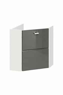 Eck Wäschstafel Wäschstafel mat Ënnerschaf 40 cm Eck Becken Wäschbecken Keramik
