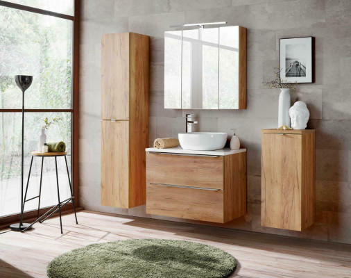 Design Buedemzëmmer Miwwelen Bad 4 tlg. Set Garnitur Schaf Wäschbecken