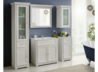 Design Miwwel Buedzëmmer Bad Set Garnitur Lavabo Schaf