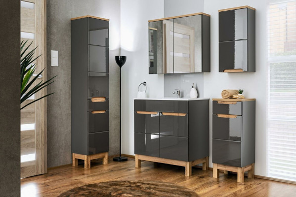 Design Miwwelen Buedzëmmer Bad Set Garnitur Schaf Wäschbecken Buedzëmmerméiwelset 5 Deeler.