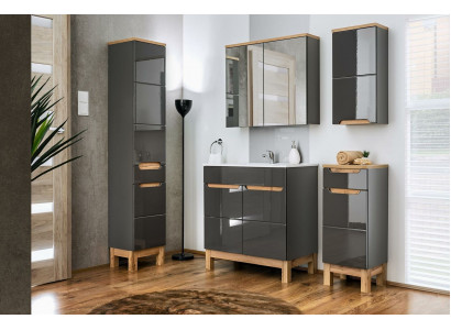 Design Miwwelen Buedzëmmer Bad Set Garnitur Schaf Wäschbecken Buedzëmmerméiwelset 5 Deeler.