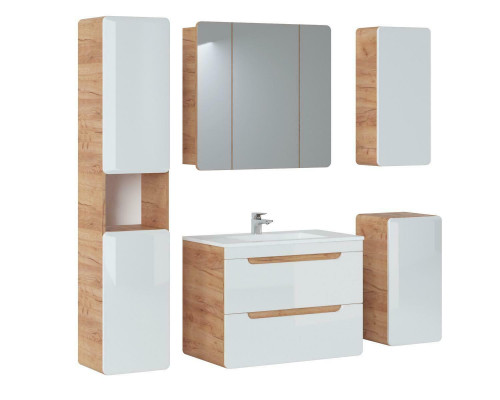 Design Buedzëmmer Miwwel Bad 5tlg. Set Garnitur Schaf Beliichtung