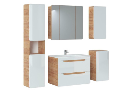 Design Buedzëmmer Miwwel Bad 5tlg. Set Garnitur Schaf Beliichtung