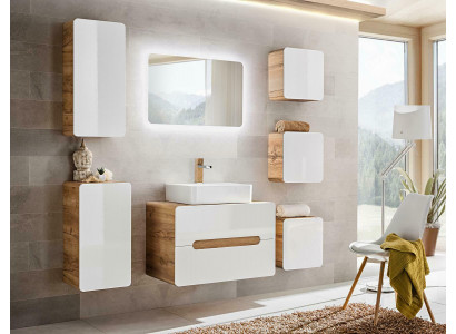 Design Buedzëmmer Miwwelen Bad 7 Deeler Set Garnitur Schaf Wäschbecken