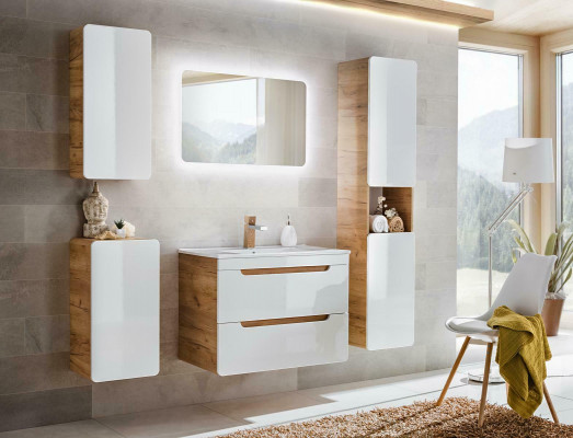 Design Buedzëmmer Miwwelen Bad Garnitur Schaf Wäschbecken Dekoratioun Beliichtung