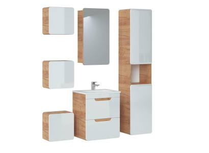 Design Buedzëmmer Miwwelen Bad 6 Stéck Set Garnitur Schaf Wäschbecken