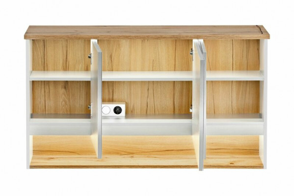 Design Buedzëmmer Miwwelen Bad 3-stéck Set Garnitur Schaf Waschbecken Beliichtung