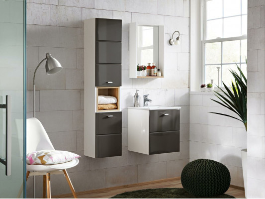 3-stéck Buedzëmmer Miwwel Set Lavabo Waschbecken